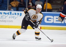 Jiri Slegr Boston Bruins controls the puck v the New York Is- Ice Hockey Photo
