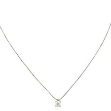 Collana solitario Salvini Virginia in oro bianco 0,41 CT con diamanti