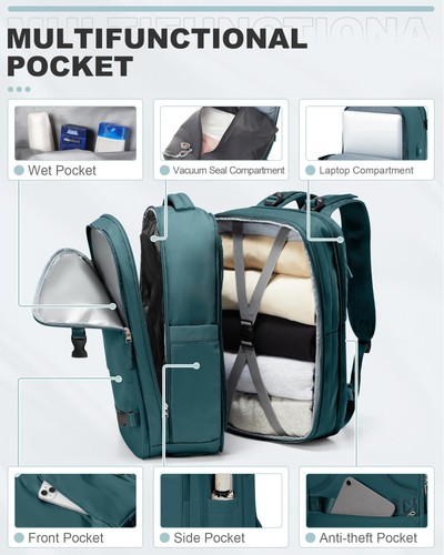 Vacuum Seal Travel Backpack Expandable Air Vacpack Backpack with Air Pump Sea... - Picture 5 of 9