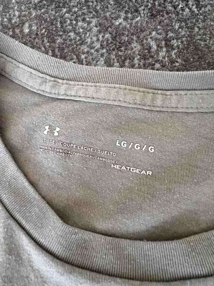 T shirt coton sport gris homme Under Armour taille L - Photo 3/3