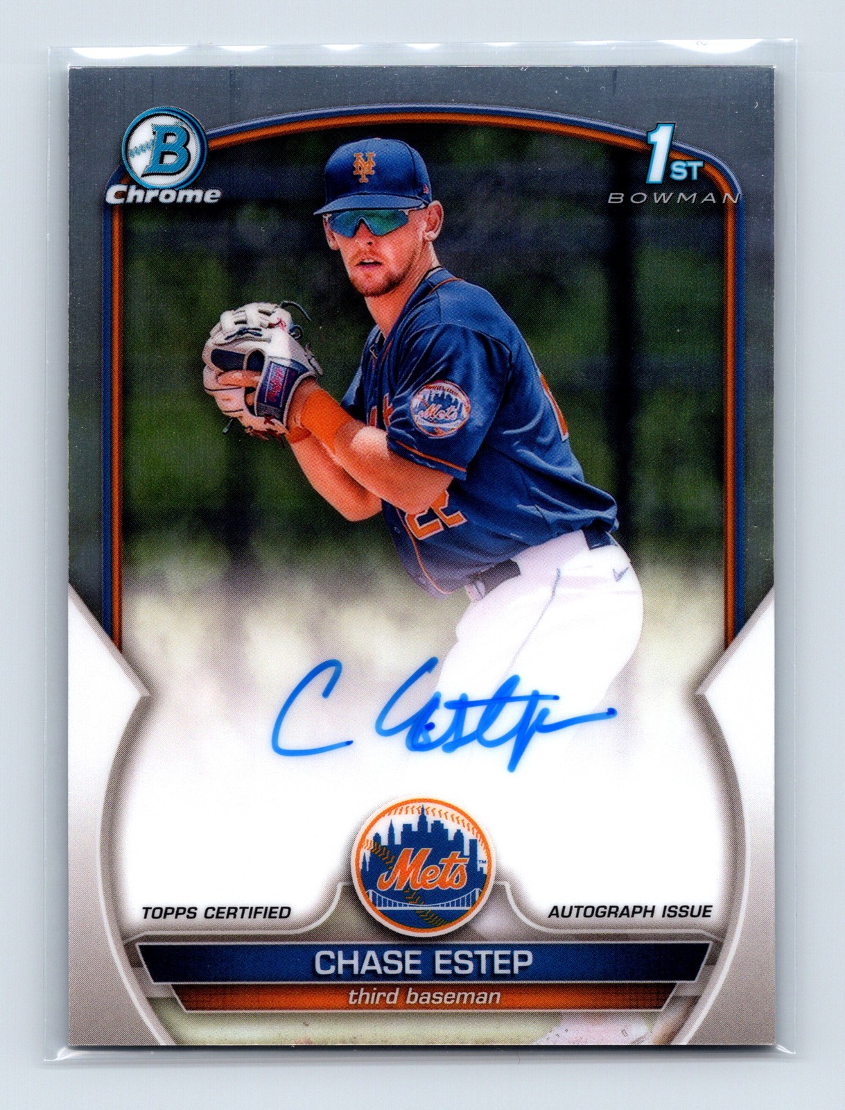 2023 Bowman Chrome #CPA-CE Chase Estep 1st Prospect On Card Auto