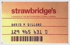 60s-90s May National Bank Ohio S & C Credit Card 1868 Strawbridge & Clothier