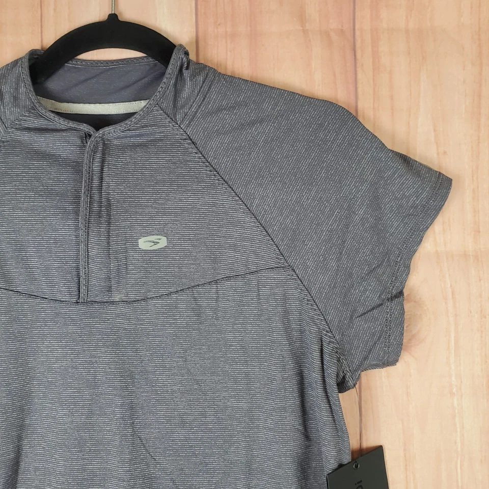 Camiseta deportiva de ciclismo Sugoi RPM para mujer L gris a rayas nailon manga raglán cuarto cremallera Foto 3 de 4