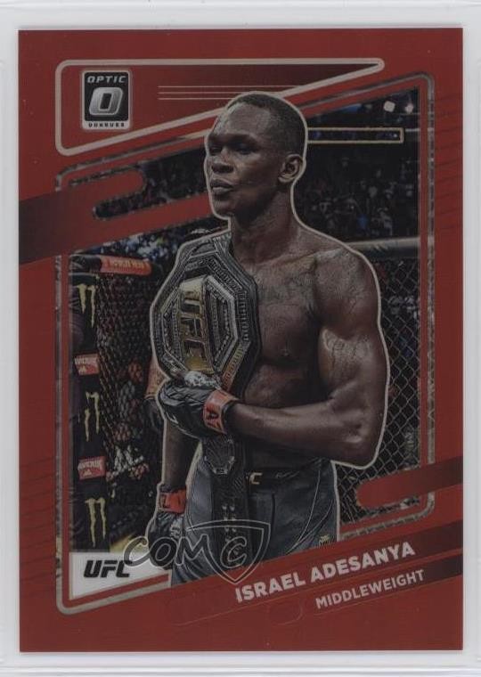 2022 Panini Donruss Optic UFC Red Prizm 6/199 Israel Adesanya #6 13u1
