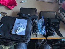 Philips Dual PD7012/37 Portable DVD Player 7" LCD Screens 1 AC chrger TESTED vtg