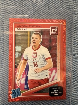 2025-26 Donruss World Cup Antoni Kozubal Rookie #227 Red 01/79 Prizm Poland