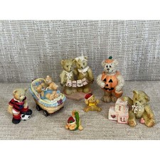 Vintage Teddy Bear Miniature Figurine Collection Set of 7 Mixed Themes 039