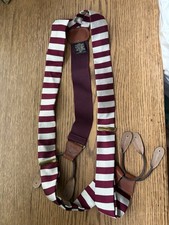 Ferrell Reed Silk Suspenders Braces Red And Drab Harvard Colors