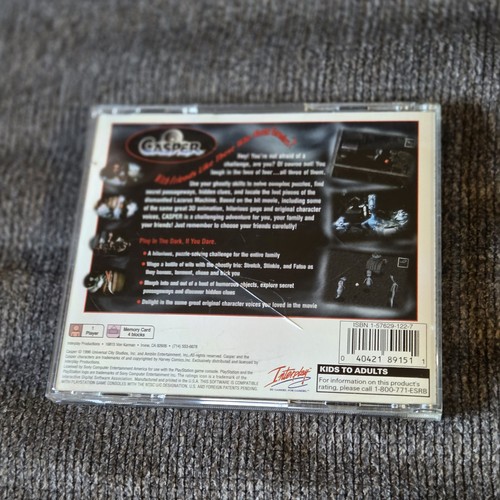 Casper (PlayStation 1, 1996) Authentic Complete PS1 Complete w/ Manual Tested - Picture 5 of 5