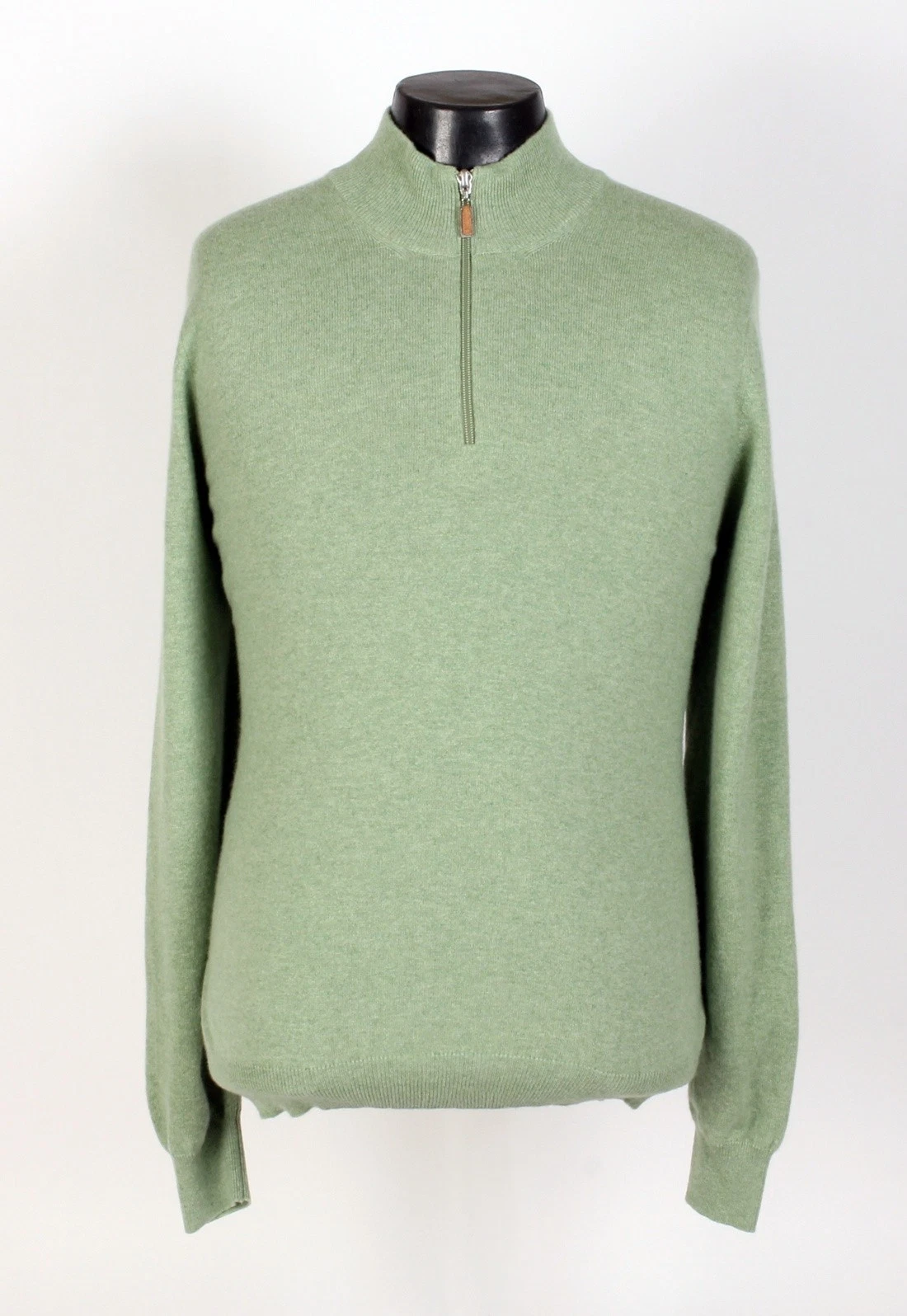 Brunello Cucinelli — Brunello Cucinelli 100% Cashmere 1/2 Zip Sweater - Green - XL/2XL - $1350 Retail