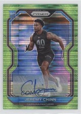 2020 Panini Prizm Rookie Neon Green Pulsar Jeremy Chinn #367 Auto 1x9