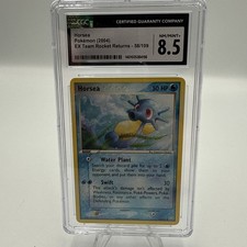 Pokemon Horsea 58/109 EX Team Rocket Returns Reverse Holo CGC 8.5 on eBay