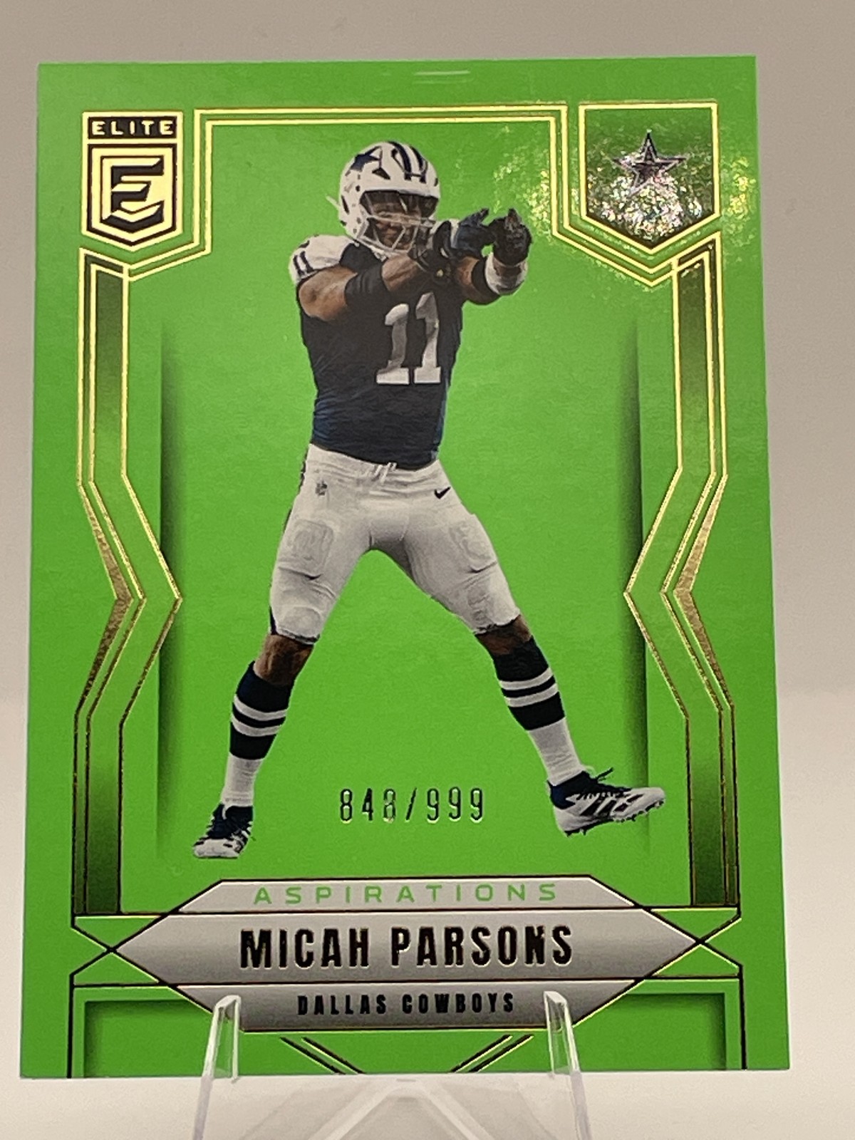 2025 Panini Donruss Elite - Micah Parsons #6 Aspirations Lime Green /999