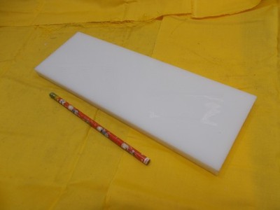 WHITE HDPE BAR polyethylene sheet machinable plastic stock 5/8'' x 4'' x 12'' LONG