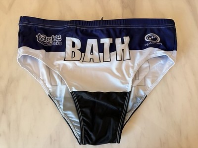 Optimum Tackle Rugby Trunks Men's Swim Briefs Blue/White/Black Size 40