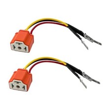 Yourkar 2PCS Ceramic H4 9003 HB2 Wiring Harness Headlight Socket, Pigtail 2 PCS