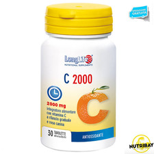 LONG LIFE C 2000 T/R - 30 tav VITAMINA C LENTO RILASCIO CON ROSA CANINA