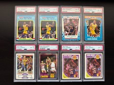 Lot 8 x Fleer Topps Earvin Magic Johnson Sticker Graded Cards PSA 6 PSA 7 PSA 8