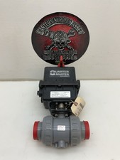 Asahi 1.5” Viton Seat PVC 115 VAC Electric Actuated Ball Valve V21LVCVS8040 NEW