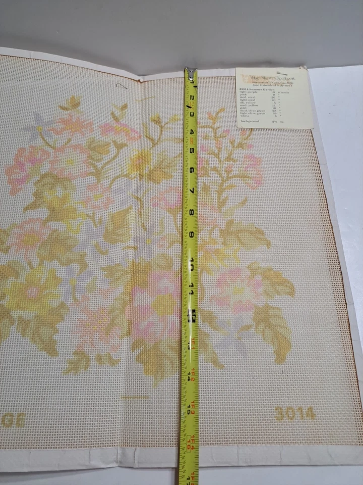 Lote de 4 lienzos de punta de aguja de diseño surtido sello, conchas, globo, patrón floral Foto 4 de 4