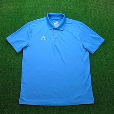 Walmart Employee Polo Shirt Mens Medium Blue Short Sleeve Uniform Work Wear