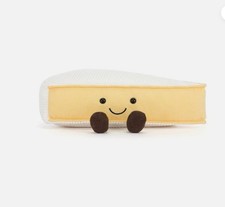 Jellycat Amuseables Brie 22cm - French Cheese Masseur Aromatherapy Plush BNWT;