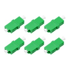 6 Pack Fiber Optic Coupler LC/APC Single Mode Simplex Adapter Connector