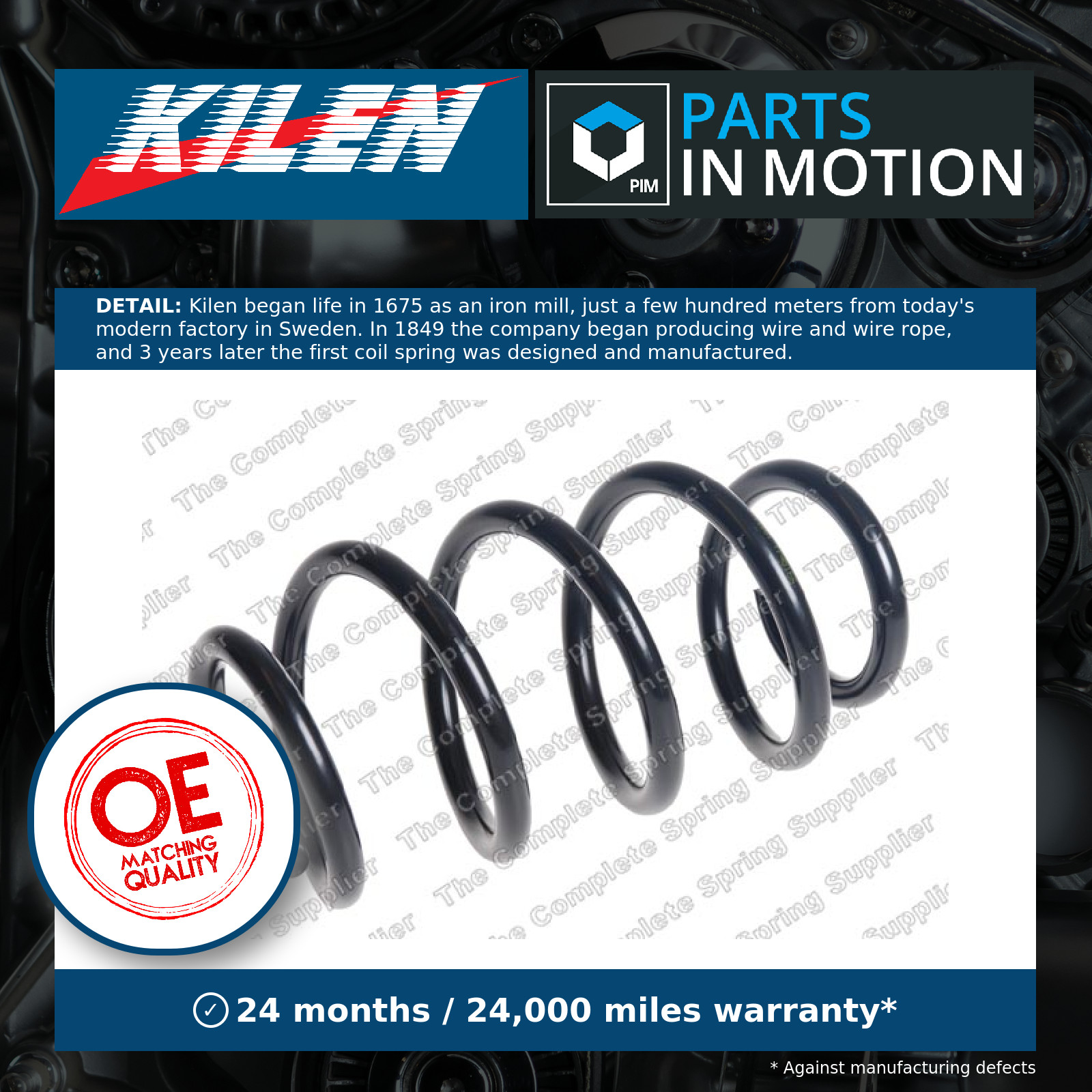 Coil Spring Rear 57185 Kilen Suspension 2463243104 A2463243104 Quality New