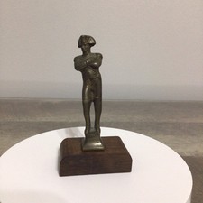 Miniature Napoleon Bonaparte Brass Figurine Marked Waterloo