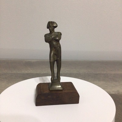 Miniature Napoleon Bonaparte Brass Figurine Marked Waterloo