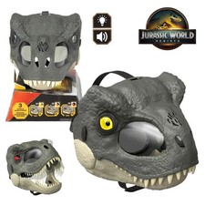 Jurassic World T-Rex Maske mit LED Leuchtaugen Funktion | Rage N' Roar Dinosaurier