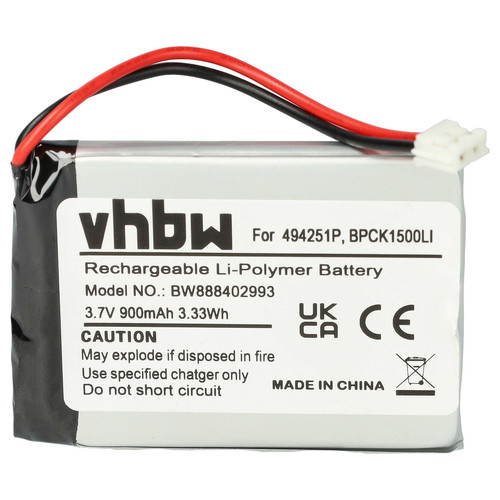 Akku für Audioline Watch & Care V130, V131, V132, V120, V150 Babyphone 900mAh - Bild 1 von 9