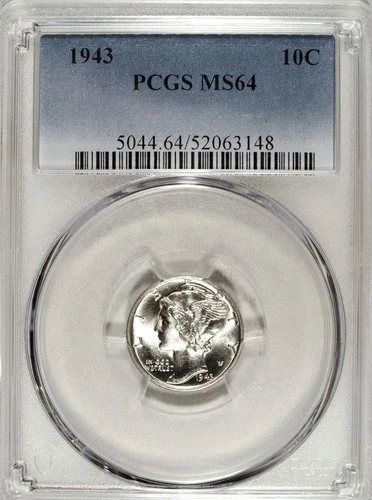 1943 P PCGS MS 64 Mercury Silver Dime ☆☆ Great For Sets ☆☆ 148