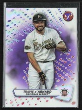 Travis d'Arnaud 2023 Topps Pristine Purple Refractor /99 #285 Atlanta Braves