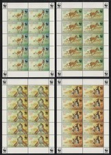 Kazakhstan WWF Kulan Horses Animals Fauna 4 Sheetlets 2001 MNH SG#332-335