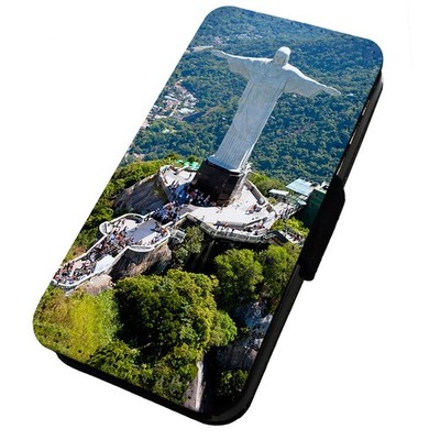 Bedruckte Flip Handyhülle iPhone, Samsung & Huawei Christus der Erlöser Brasilien