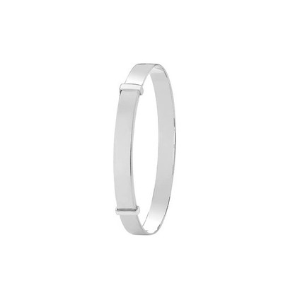 Sterling Silber runder Babys schlichter erweiterbarer Armreif gepunzt Schmuck Geschenk