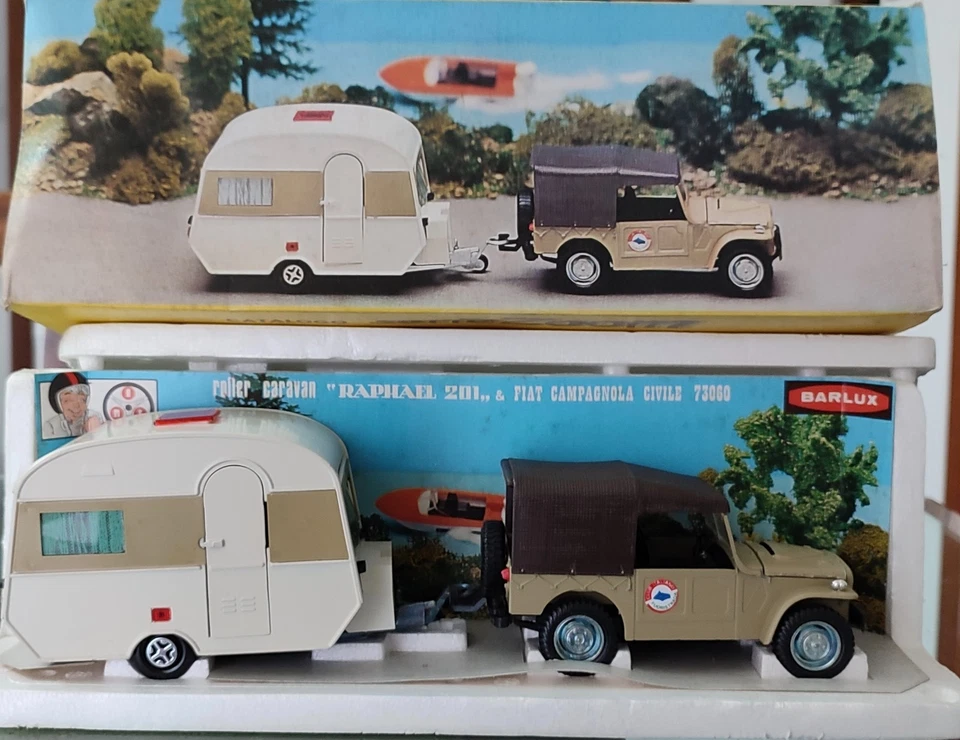BARLUX  FIAT   CAMPAGNOLA   CARAVAN  "RAPHAEL 201" Scala 1/25 Art. 73060 - Immagine 2 di 3