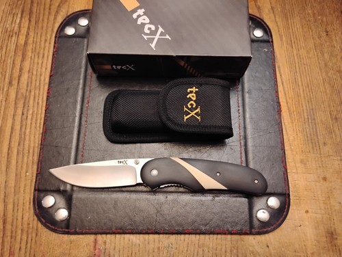 Etui Besteck TecX Brute Klappmesser 3,63" AUS-8 Klinge Micarta Griff & Scheide