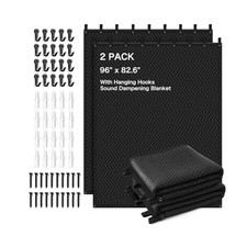 2 PCS Extra Large Sound Dampening Blanket,96"x 80" Sound Absorbing Studio Bla...