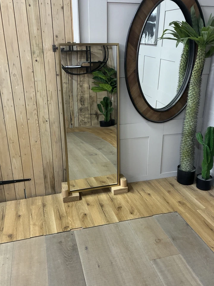 West Elm Metal Framed Long Rectangle Wall Mirror - Image 3 of 4