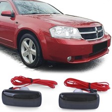 LED Lightbar Seitenblinker Schwarz für Dodge Charger Avenger Caliber Nitro