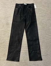 FRAME woman's black coated le sleek straight pants, SZ 27, BNWT 