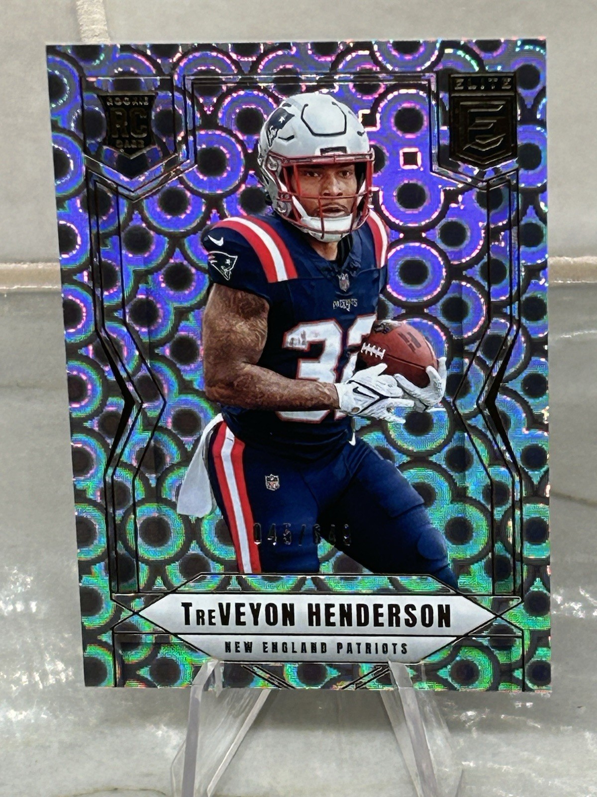 2025 Panini Donruss Elite - Treveyon Henderson #152 Lavender Pyramids /649 (RC)