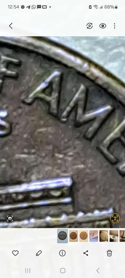 1993 D ddo error wide AM penny - Image 3 of 4