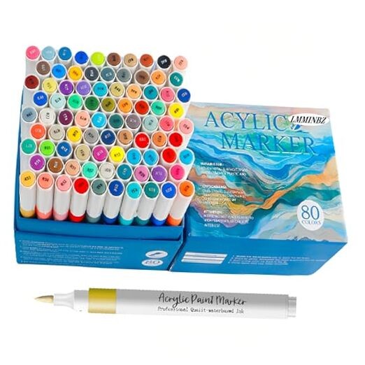 Brush Tip For Wood Rock Fabric Ceramic,marker 80 Colors