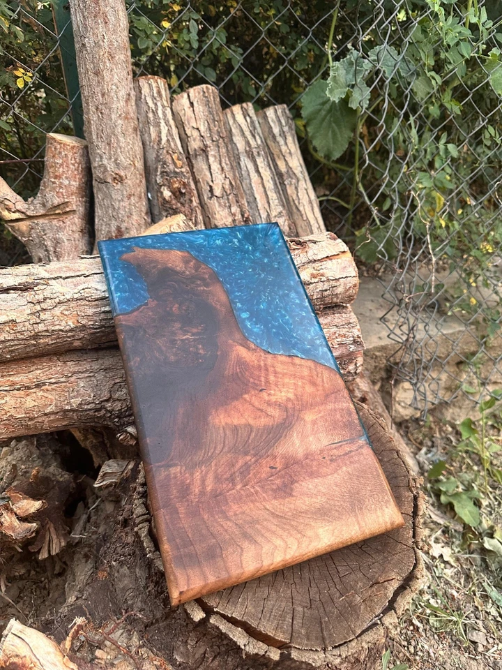 Epoxy Resin Cutting Board, Black Walnut Cutting Board, Epoxy Resin Serving Board - Image 2 of 4