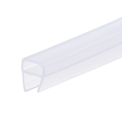 Frameless Glass Shower Door Sweep 59.06'' for 1/2''(12mm) Glass U-Type Seal Strip