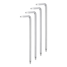 Image of 4pcs T9 Long Arm Tamper Proof Torx Wrench Star Keys S2 Steel Chrome Coated