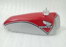 Honda TL250 TL 250 Trials 1975-76 Red & Silver Painted Steel Petrol Fuel Tank